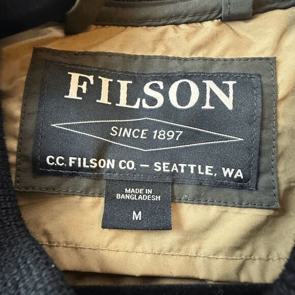Filson Men's Primaloft Long Sleeve Lined Quilted Pack Jacket Dark‎ Green Medium - Picture 6 of 15